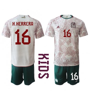 Mexico Hector Herrera #16 Replica Away Stadium Kit for Kids World Cup 2022 Short Sleeve (+ pants)
